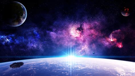 galaxy digital wallpaper #space #artwork digital art #spaceship #planet #1080P #wallpaper # ...