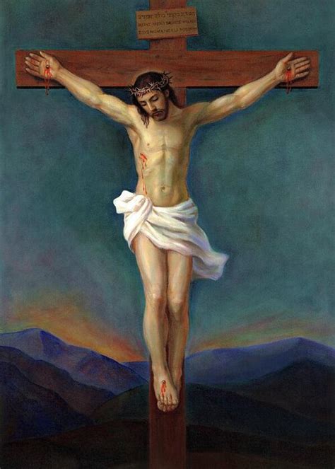 Jesus Christ On The Cross - Crucifixion Painting by Svitozar Nenyuk