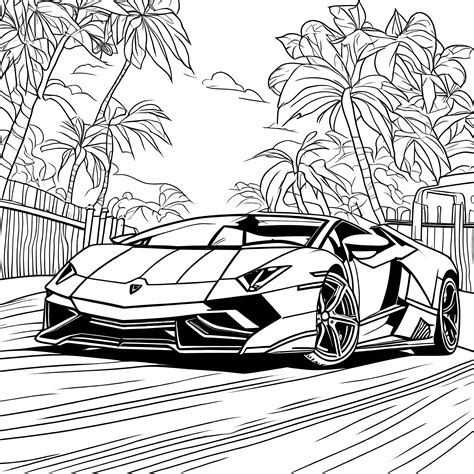 Car Coloring Pages Lamborghini