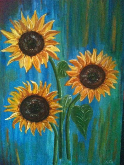 Acrylic Painting Sunflowers For Beginners - SUNFLOWER