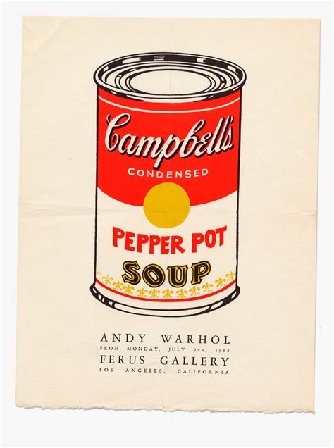 Andy Warhol Campbell Soup, HD Png Download - kindpng