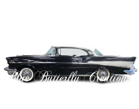 1957 Chevy Bel Air Digital PNG, Chevy Classic Car PNG, Antique Chevy PNG, Black Vintage Chevy ...