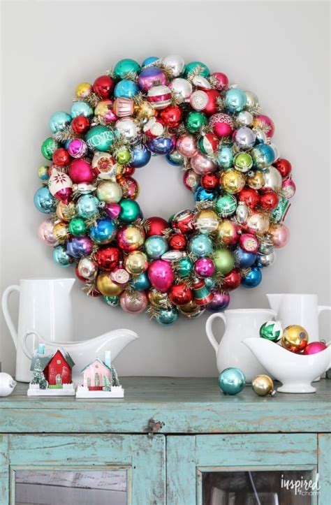 How to Make a DIY Vintage Christmas Ornament Wreath