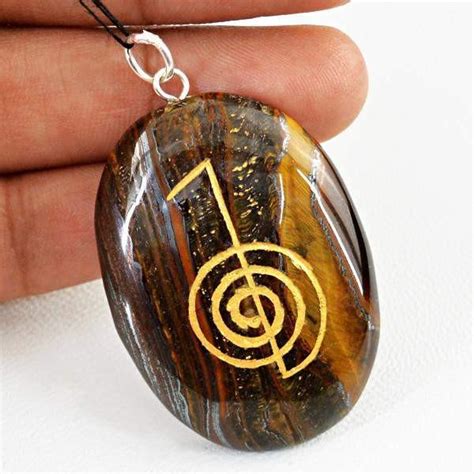 Natural Golden Tiger Eye Chakra Healing Pendant