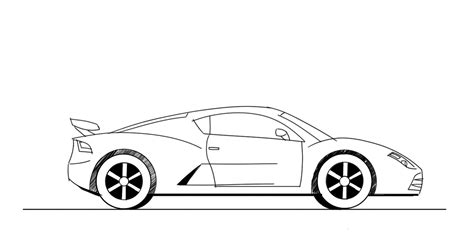 Sports Car Drawing Step By Step at PaintingValley.com | Explore collection of Sports Car Drawing ...