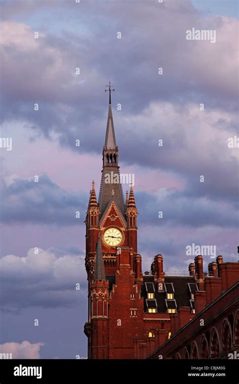 St Pancras Station clock tower, London, England Stock Photo - Alamy