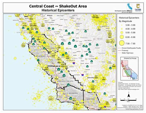 California Seismic Zone Map California Earthquake History Map New Earthquake Hazard Map Epic ...