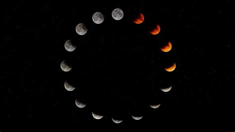 HD wallpaper: Moon, space, stars, circle, Red moon, moon phases | Wallpaper Flare