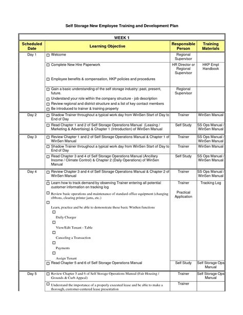 Employee Development Plan Template Word Unique Employee Training Plan Template Employee Training ...