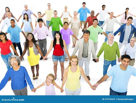 Multiethnic Group Of People Holding Hands Stock Photo - Image: 41316054