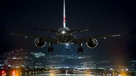 HD wallpaper: airplane, night, flight, airline, air travel, aviation, airliner | Wallpaper Flare