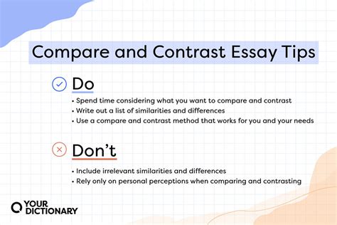 Expert Tips on How To Write a Compare and Contrast Essay Successfully | YourDictionary