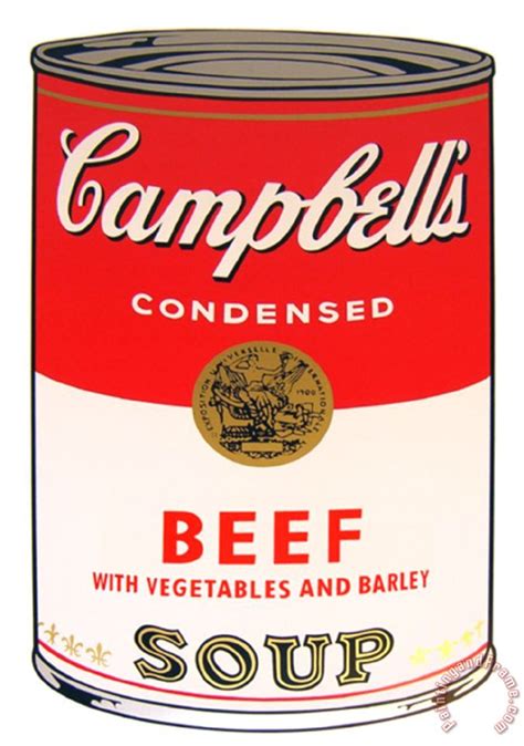 Andy Warhol Campbell S Soup Beef Vegetables painting - Campbell S Soup Beef Vegetables print for ...