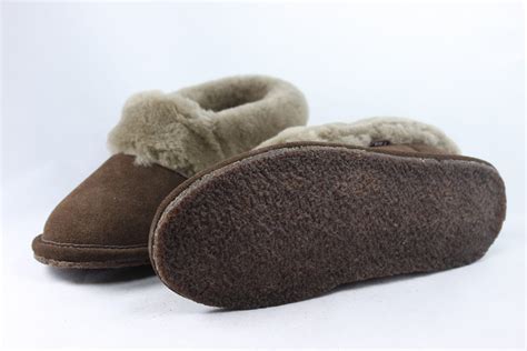 Ladies Sheepskin Slippers with full collar – Imogen by Draper of Glastonbury – Radford Leather ...