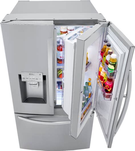 LG 23.5 Cu. Ft. French Door-in-Door Counter-Depth Refrigerator with Craft Ice PrintProof ...