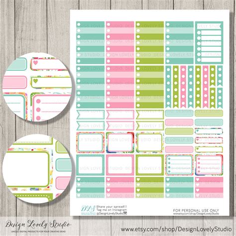 Weekly Planner Printable Stickers Happy Planner Weekly | Etsy