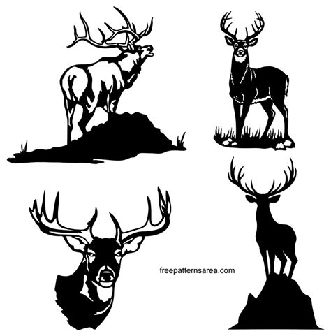 Deer Silhouette Vector Free Download Dxf File - FreePatternsArea