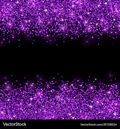 Purple glitter scattered on black background Vector Image