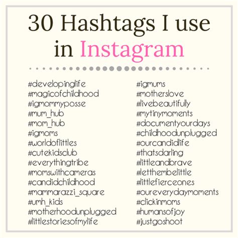 Hashtags to use for Instagram – Super Busy Mum