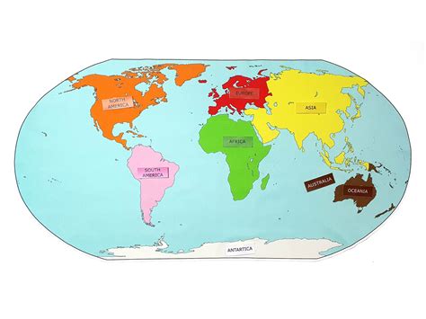 World Map Continents For Kids