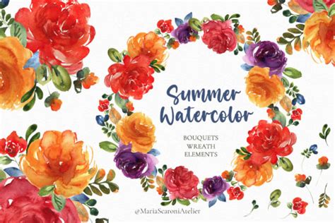 Watercolor Flowers Wisteria Clipart Graphic by MariaScaroniAtelier · Creative Fabrica