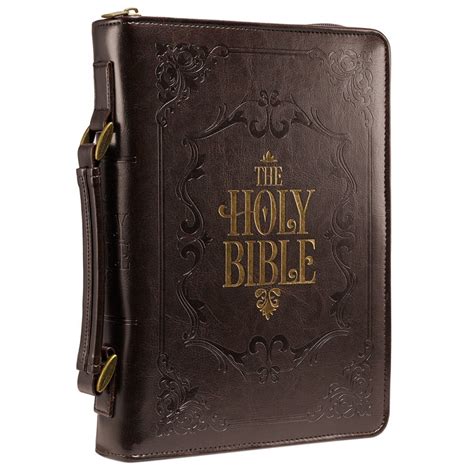 Brown Embossed "Holy Bible" Bible Cover (Large) - Christian Art Gifts (Gift) | daywind.com