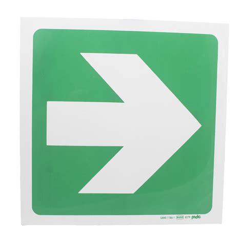 Green Arrow Safety Sign - Photoluminescent 19cm x 19cm | Shop Today. Get it Tomorrow! | takealot.com