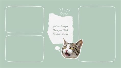 Green Simple Desktop Organizer And Funny Cat Desktop Wallpaper Template and Ideas for Design | Fotor