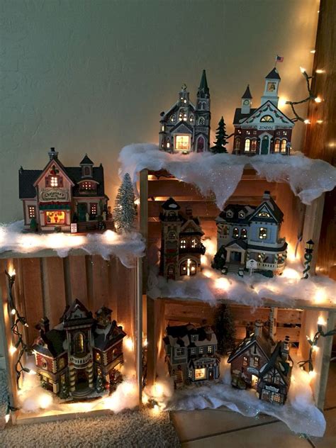 Christmas Village Houses Display Ideas