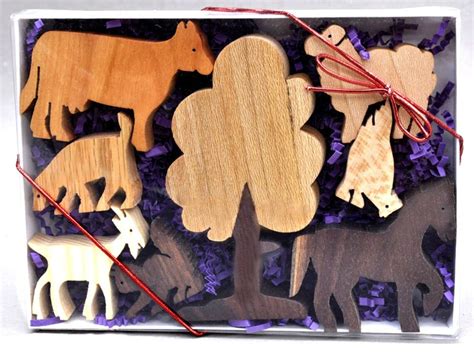 Farm Animal Play Set Wooden Block Toys for Children Kids - Etsy