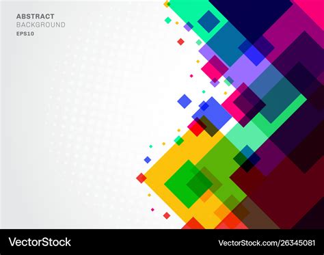 Abstract background colorful geometric square Vector Image