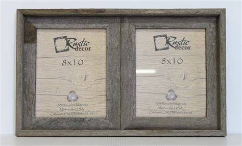 8x10 Rustic Reclaimed Barn Wood Double Opening Frame - Rustic Decor