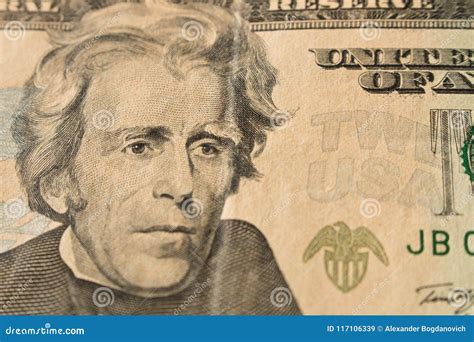 Portrait of President Andrew Jackson on 20 Dollar Bill . Close U Stock Image - Image of buck ...