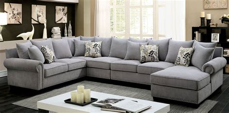 Skyler Sectional (Gray) Furniture of America | FurniturePick