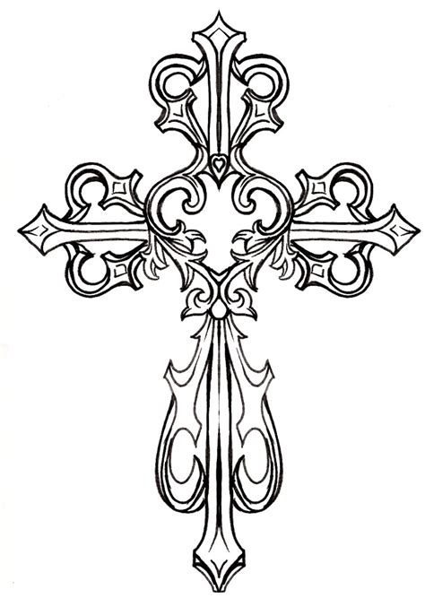 Tattoo Flash and Sketches by Metacharis on deviantART | Cross coloring page, Cross drawing ...