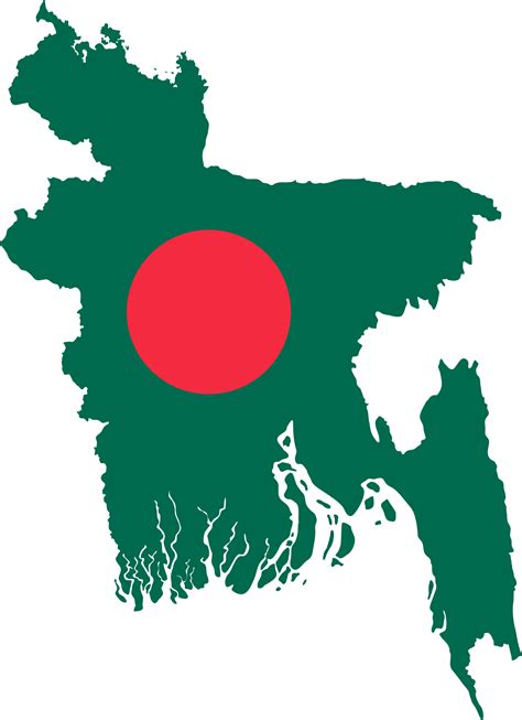 Clipart - Bangladesh Map Flag