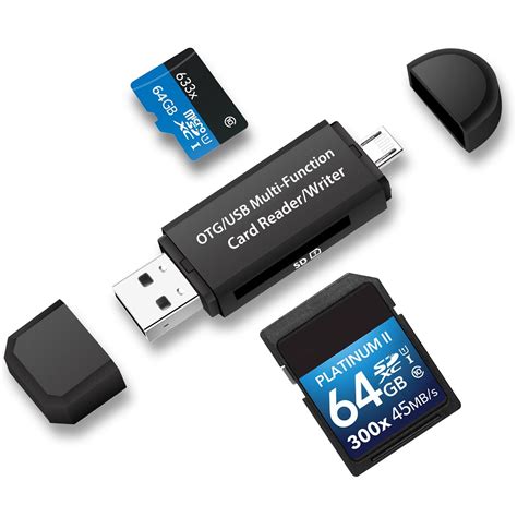 TSV Micro USB OTG to USB 2.0 Adapter SD/Micro SD Card Reader with standard USB Male - Walmart.com