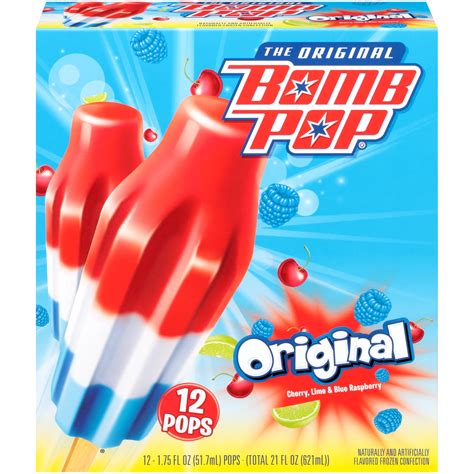 Bomb Pop Original Ice Pops , 12pk - Walmart.com - Walmart.com