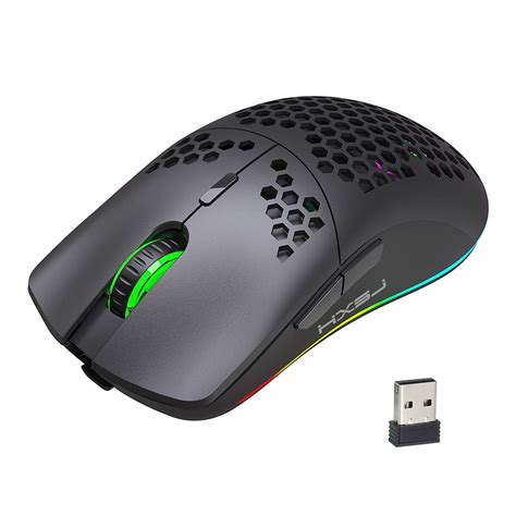 HXSJ T66 RGB 2.4G Wireless Gaming Mouse RGB Lighting Charging Mouse with Adjustable DPI ...