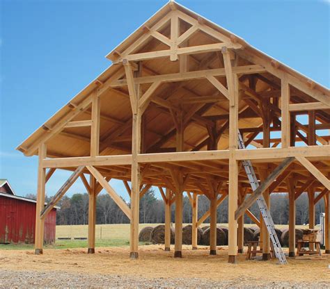 Timber Frame Barn | Timber frame barn, Barn construction, Timber frame porch