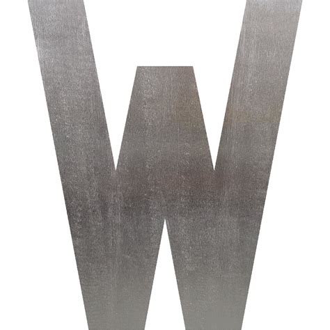 Letter W Steel Cut Out Metal Art Decoration - Laser Wood Shapes