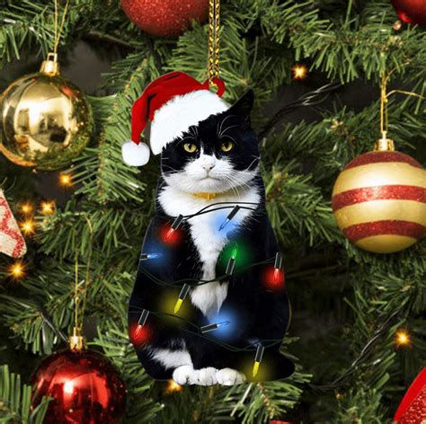 TUTUnaumb Christmas Tree Cats Ornaments, Cute Cats Decorative Ornament, Christmas Car Acrylic ...