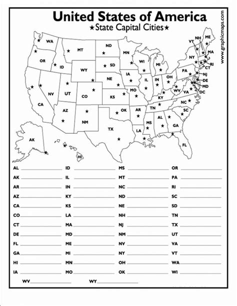 Us States Quiz Printable