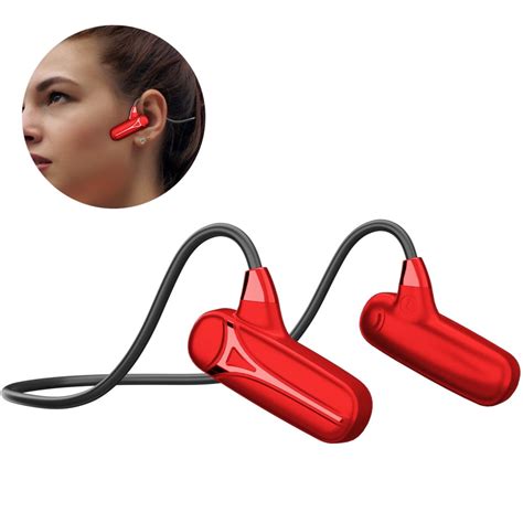 Open ear wireless bone conduction headphones with bluetooth 5.0 microphone, HD phone call ...