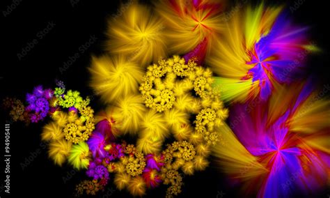 Fractal flower. Fractal art background for creative design. Decoration for wallpaper desktop ...