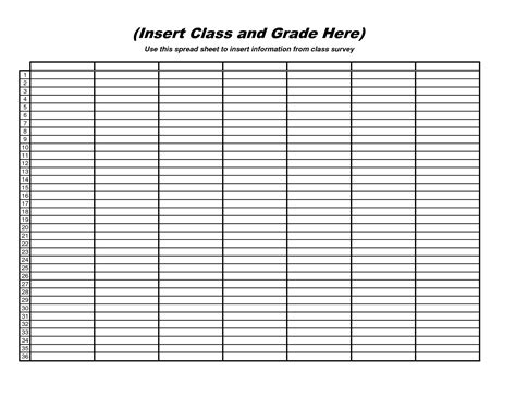 Blank Excel Sheet Printable