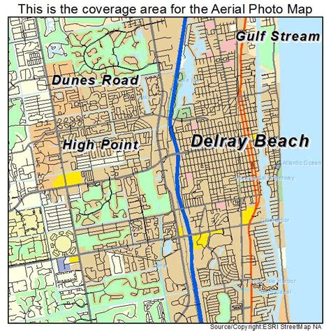 Aerial Photography Map of Delray Beach, FL Florida