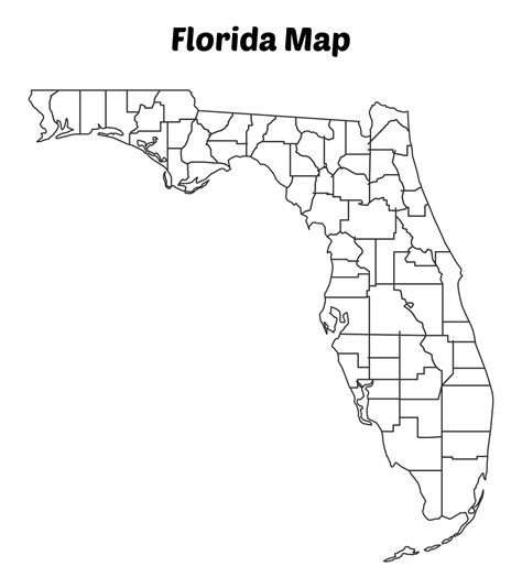 Florida State Map - 10 Free PDF Printables | Printablee