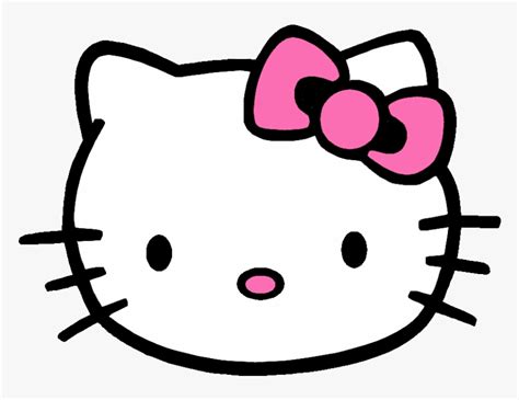 a hello kitty face with a pink bow