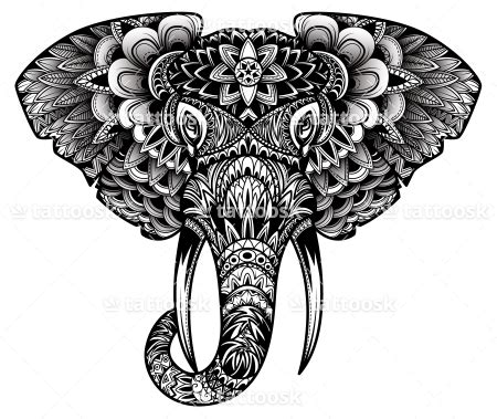 Elephant Tribal Drawing at PaintingValley.com | Explore collection of Elephant Tribal Drawing